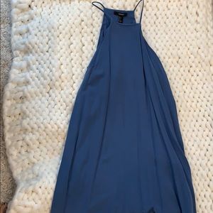 Ash blue halter dress